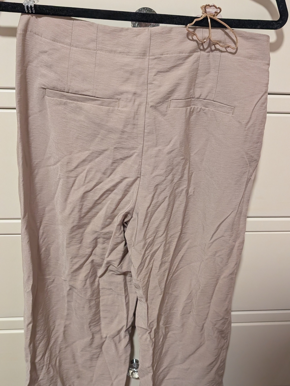 LOFT Light Beige High-Rise Wide-Leg Chinos - Picture 4 of 4